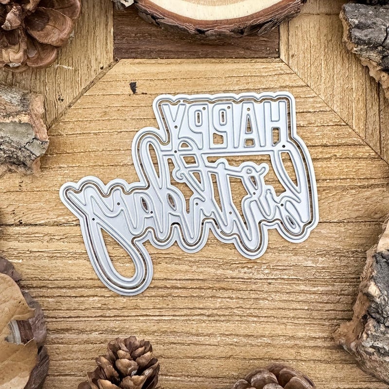 LZBRDY Happy Birthday Wishes Words Embossing Metal Cutting Dies for Card Making and Scrapbooking, Arts Crafts Birthday Craft Die Cuts Stencil - Image 4
